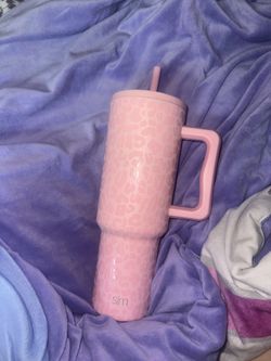 simple modern pink cheetah print 40oz tumbler