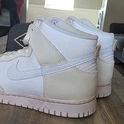 Nike Dunk High Retro PRM in the "Cracked Leather Swoosh"