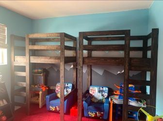 Custom Loft Toddler Size Bunk Bed (uses Toddler Bed Crib Mattress)