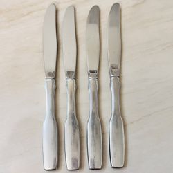 4pc ONEIDA Paul Revere Stainless Dinner Knife 8 1/2” Satin Community Flatware