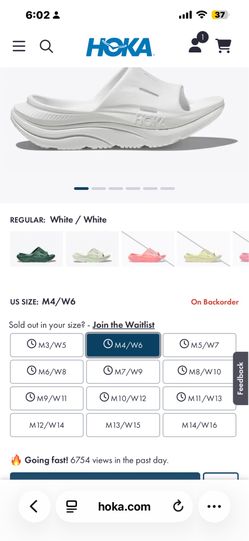 White HOKA ORA Recovery Slide 3
