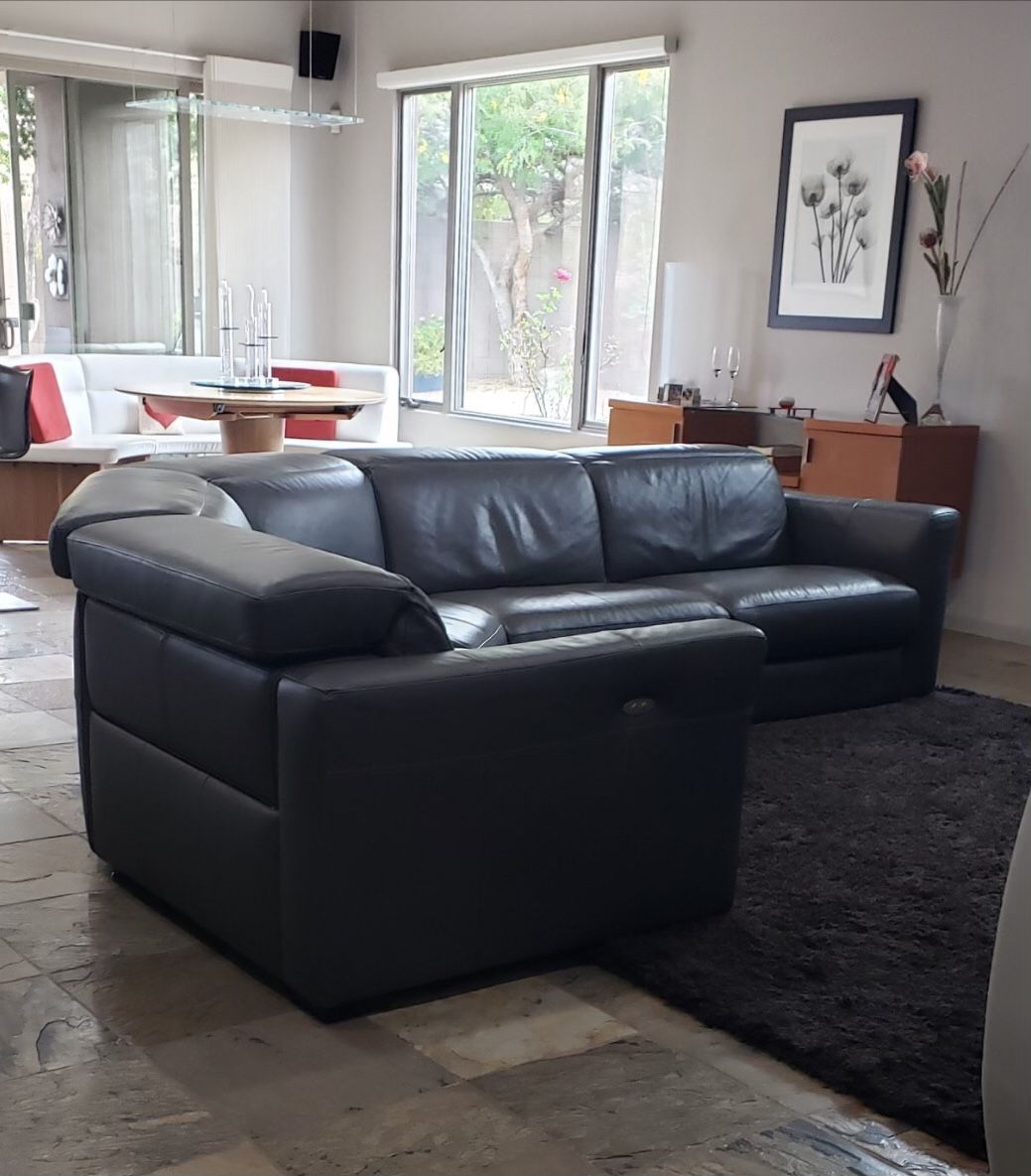 Black Leather Couch Natuzzi