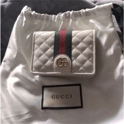Gucci Quilted Chevron Compact Wallet