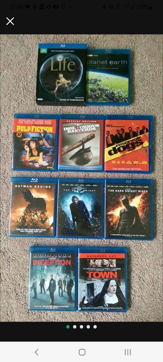 Blu-Ray and DVD Movies (Various)