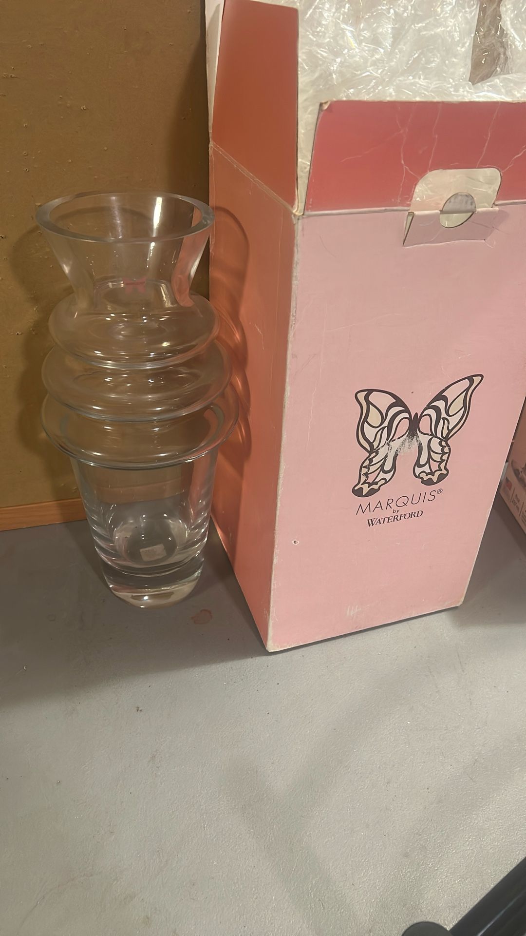 Vintage Marquis By Waterford 12” Crystal CHA-CHA-CHA Vase
