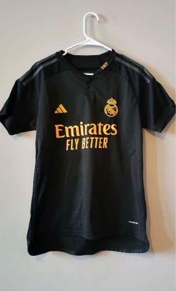Real Madrid 23/24 Third Kit - Black & Gold Adidas Soccer Jersey