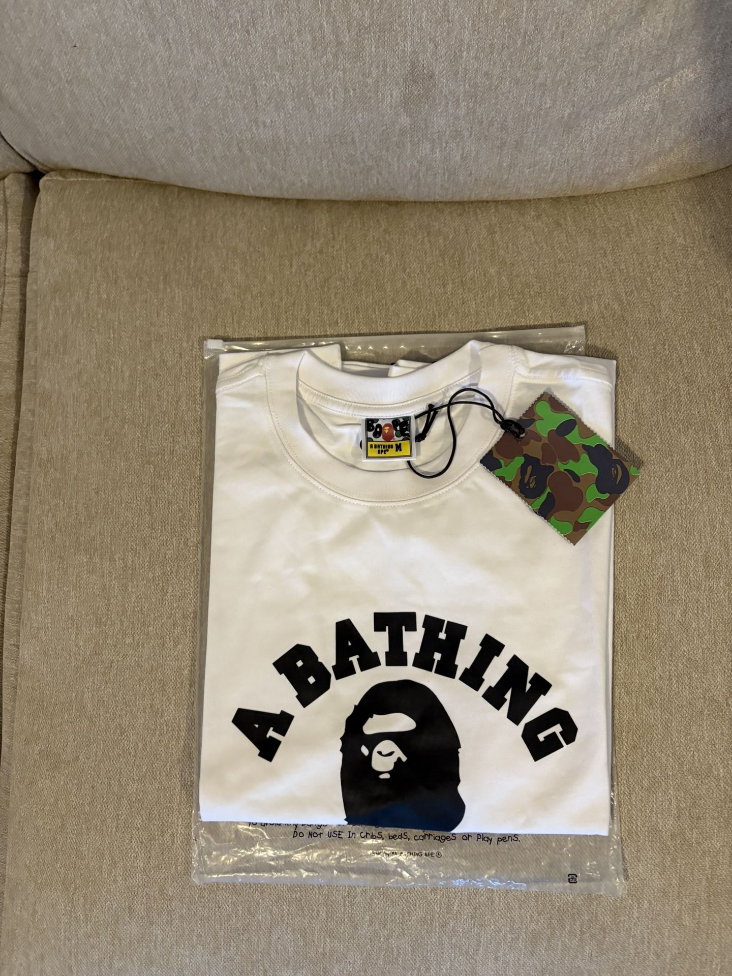 White BAPE streetwear t-shirt