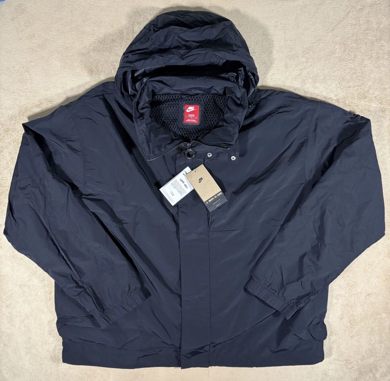 Nike Tech Repel Jacket W/Packable Hood Size S FZ0714 010