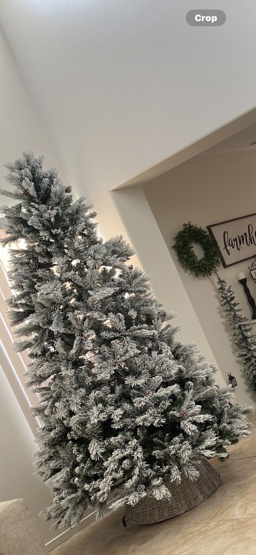 Flocked 9ft Christmas Tree