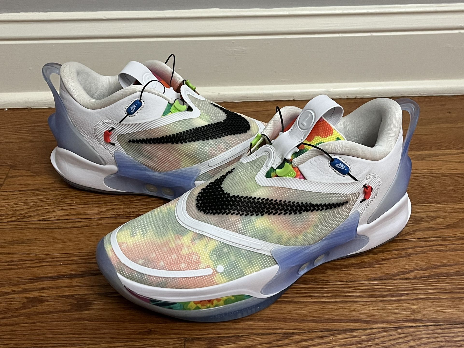 Nike Adapt 2.0 Tie Dye Sneaker With Charging Pad, Size 13, Authentic