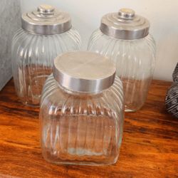 Glass Jar Set Of 3
