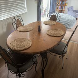 Rustic Oval Dining Table 