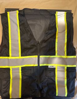 Orange & Black Visibility Safety Vests