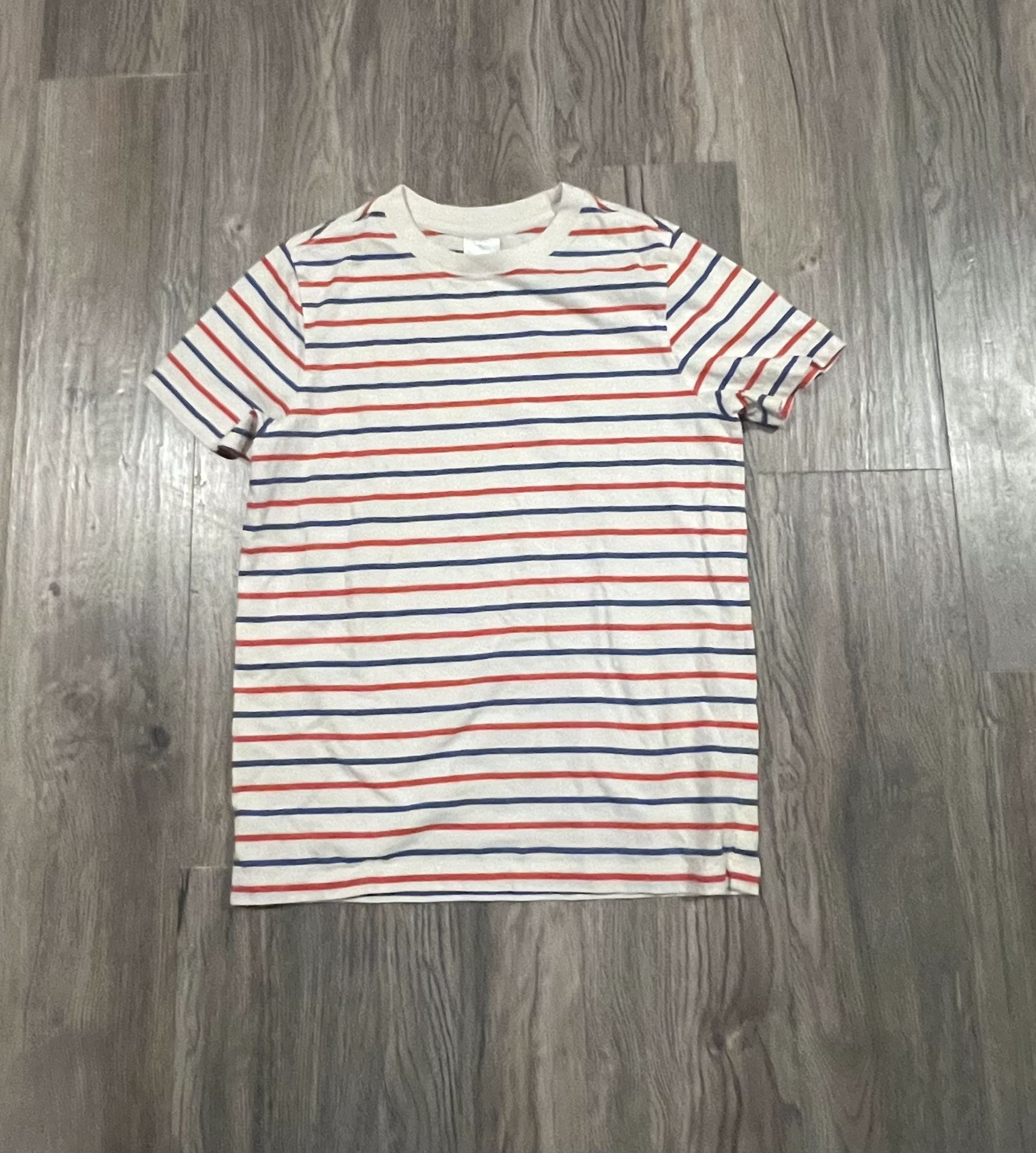 Hanna Andersson Fourth Of July Red, White, and Blue Striped T-Shirt. Size 10 (140).