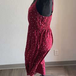 Printed Fit & Flare Cami Midi Dress for Women Size Medium stretch . 