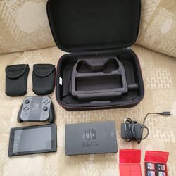 Nintendo Switch With Case And  Games