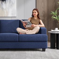 89'' Upholstered Sofa. Blue color, nice size for living room , Office sofa , apartment sofa 