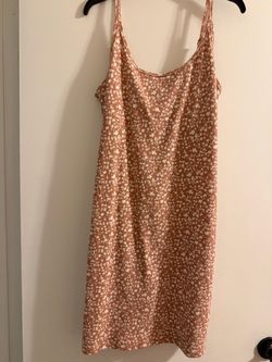 Floral Ribbed Midi Slip Dress