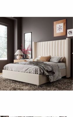 bed frame cream colored