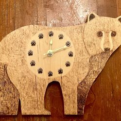 Bear Clock - Handmade