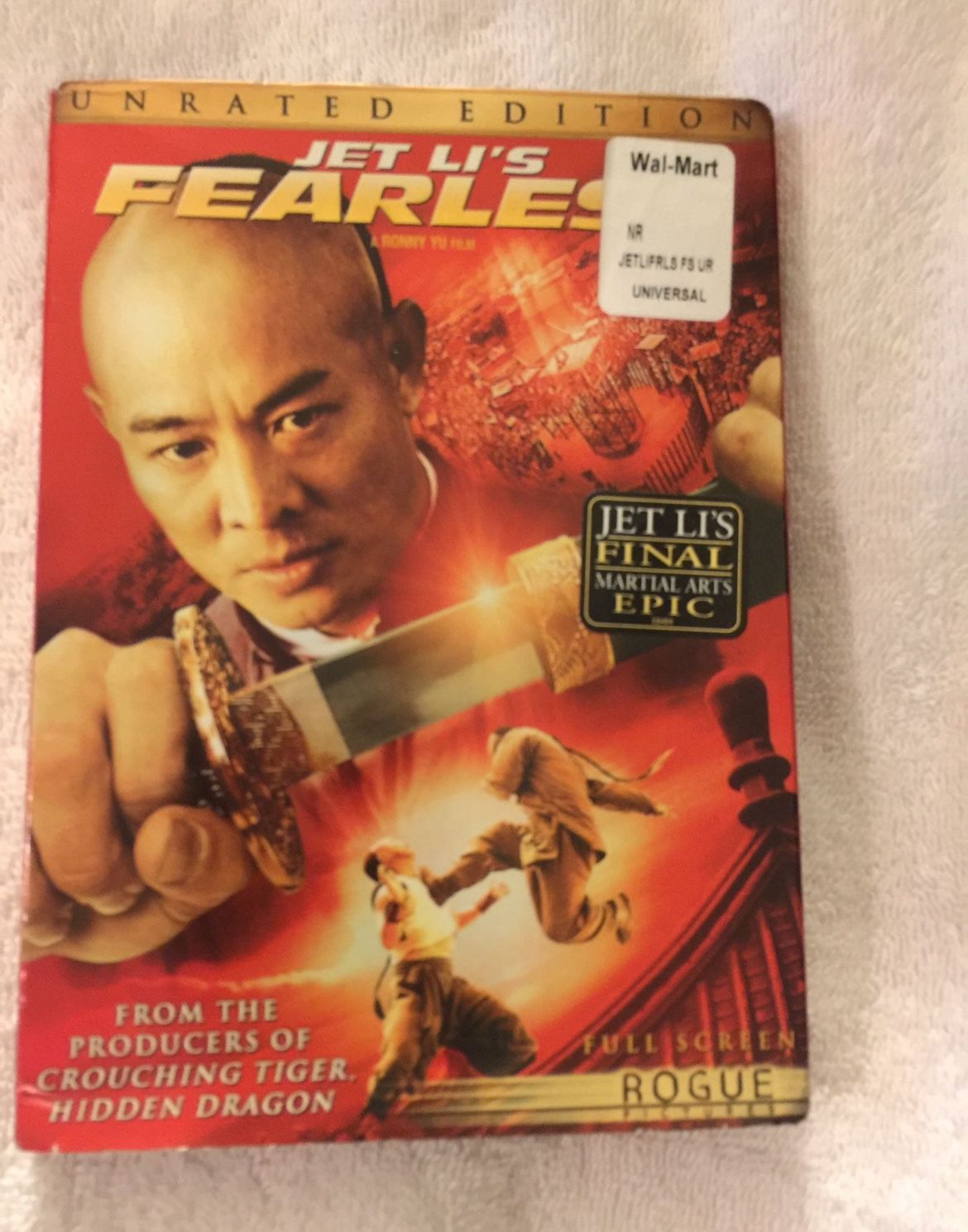 Jet Li’s Fearless DVD New