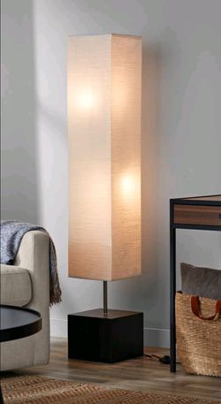 Modern Square Shade Floor Lamp with Foot Switch