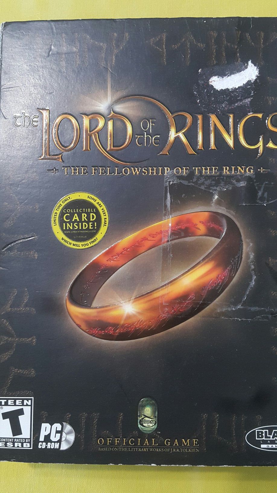 LORD OF THE RINGS THE FELLOWSHIP OF THE RING FOR WINDOWS