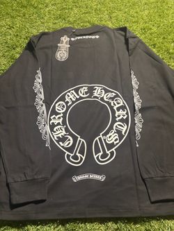 Chrome, hearts, black, and white long sleeve M OR L