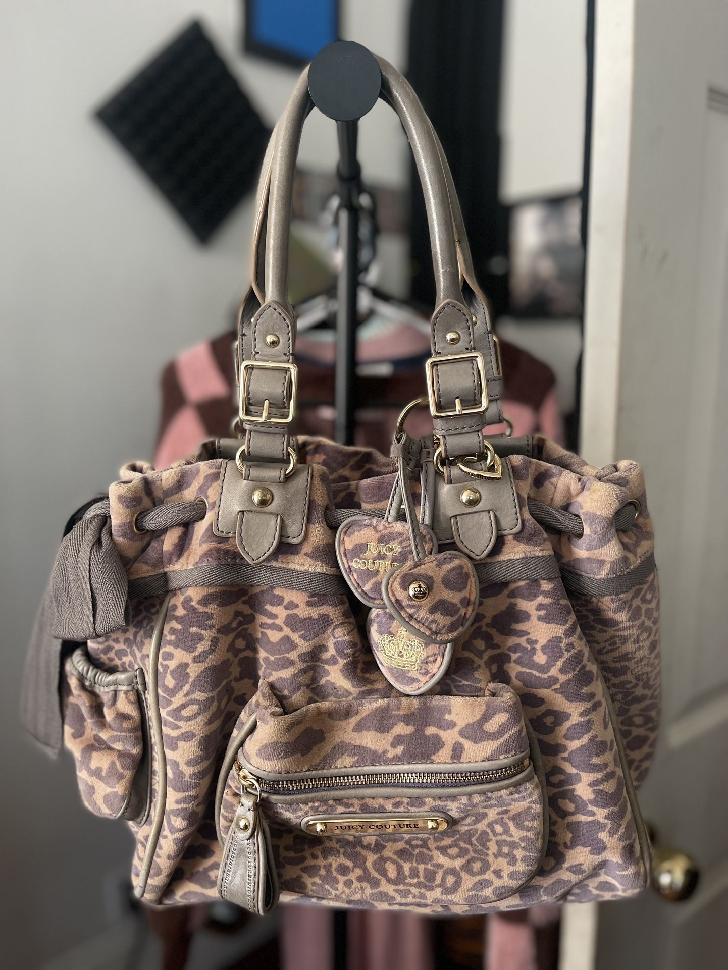 Authentic Vintage Y2K Juicy Couture Leopard Print Handbag Bag