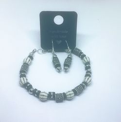 Earrings & Bracelet Set Xtra Strong 8.5” Bracelet