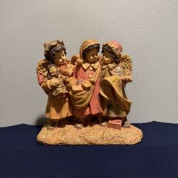 Caffco Holiday Christmas Angels figurine with Gold Accent