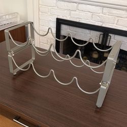 Wine Rack Set Of Two Metal Free Standing 