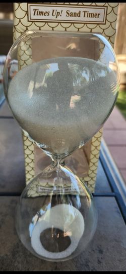 Times Up! Glass Sand Timer Hourglass