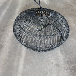 Rattan Light Fixture 