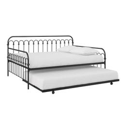 Full Twin Metal Daybed And Trundle 
