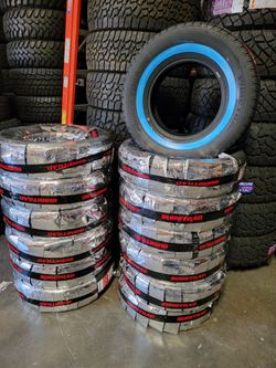 1 1/2" WHITE WALL TIRES 235 75 15