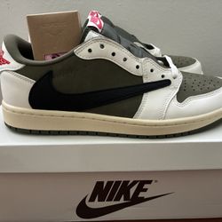 Jordan 1 Low Travis Scott Reverse Olive Men’s Size 9.5