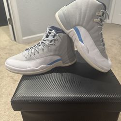Gray/University Blue Jordan 12s