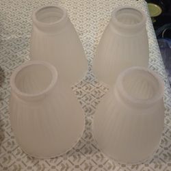 Set Of 4 Frosted Globes