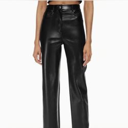 Wilfred faux leather straight leg pants