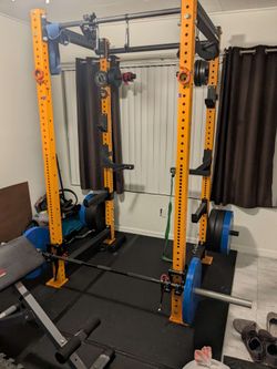 Titan X3 Squat Rack with attachments
