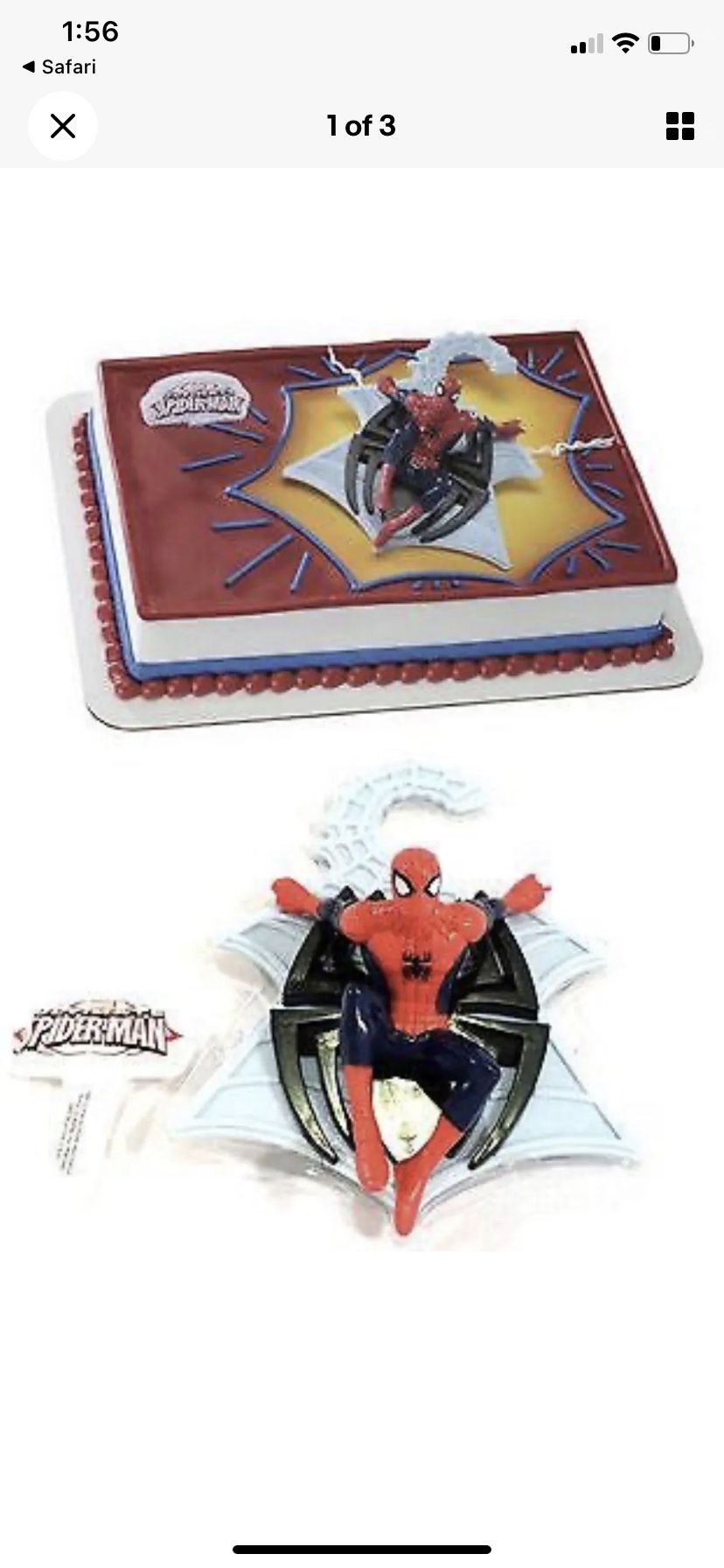 Spider Man Cake Topper 