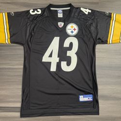 Reebok Pittsburgh Steelers Troy Polamalu #43 NFL On-Field Home Jersey Sz Medium 