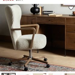 Pottery Barn Jones Upholstered Swivel Desk Chair
