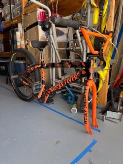 Blocks Flyer BMX Bike Orange Black Camo