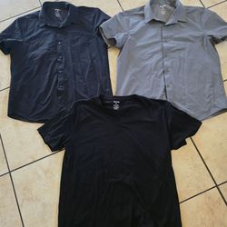 (3) New True Classic XL mens button down shirts V neck