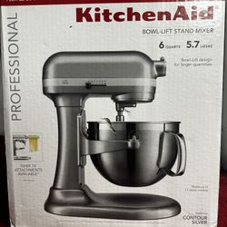 KitchenAid Professional 6 Qt Stand Mixer - Contour Silver (NEW, w/ BONUS!)