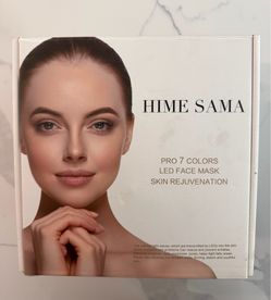 HIME SAMA Face & Neck Mask 7-Color LED Light Therapy Anti-Aging Rejuvenation NEW