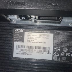 Acer Predator XB272 27” (Display port & HDMI 240Hz)