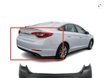 2015 2016 2017 Hyundai Sonata Primed Rear Bumper Cover Aftermarket